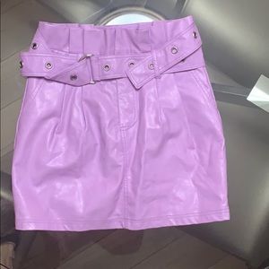 Lavender pleather skirt